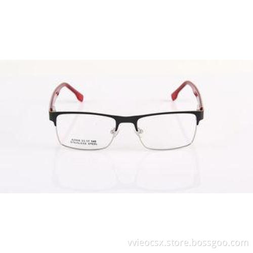Colorful Semi Rim Square Metal Optical Spectacles Frames Fo